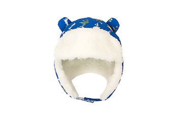 Picture of FlapJackKids Trapper Hat - Dino - Blue