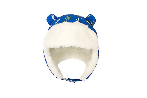 Picture of FlapJackKids Trapper Hat - Dino - Blue