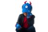 Picture of FlapJackKids 3D Cap With Earflaps - Monster Blue