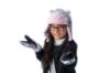 Picture of FlapJackKids Kids Water Repellent Ski Mittens - Cat (Grey)