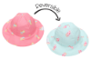 Picture of FlapJackKids Reversible Baby & Kids Patterned Sun Hat - Mermaid | Seahorse
