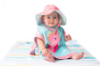 Picture of FlapJackKids Reversible Baby & Kids Patterned Sun Hat - Mermaid | Seahorse